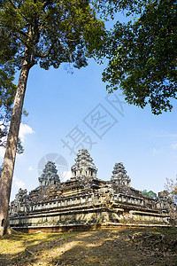 柬埔寨塔胶寺建筑物建筑学收获废墟地标雕刻考古学宗教高棉语砂岩图片