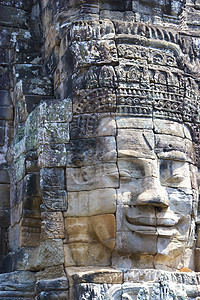 柬埔寨Bayon寺佛像王国宽慰雕刻雕像宗教世界旅游雕塑高棉语建筑物图片