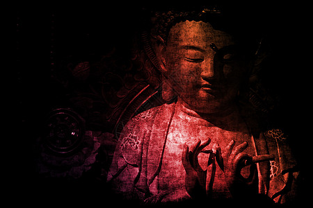 中文寺庙背景壁纸摘述宗教墙纸女神上帝睡眠祷告信仰拼贴画旅行海报图片