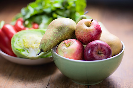 水果和蔬菜盘子小吃红色营养绿色沙拉饮食食物图片