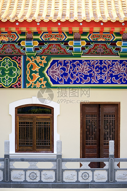 中华传统建筑结构住宅古董建筑学房子入口窗户文化历史遗产图片