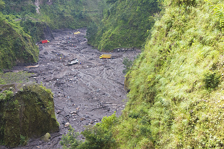 印度尼西亚日惹火山采砂矿业古农收藏图片