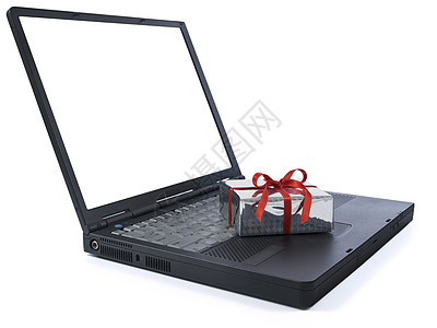 在线礼品庆典工作室包装笔记本机动性电脑销售展示购物丝带图片