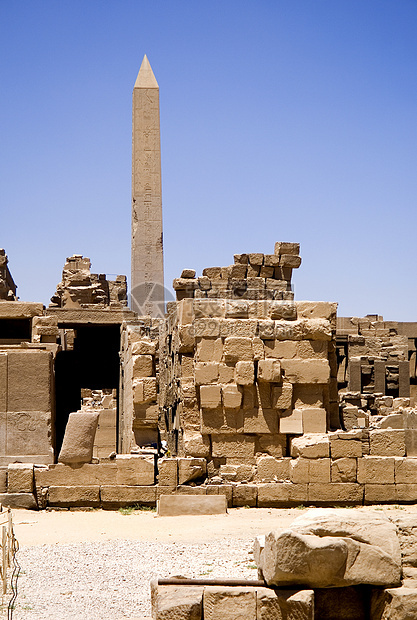 卡纳克寺庙国王王国考古学岩石历史文字法老地标雕像沙漠图片