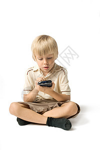 带PDA的男孩白色乐趣学习智力男性电脑阅读工作室技术口袋图片