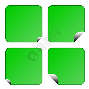 绿色生态标签或按钮图片