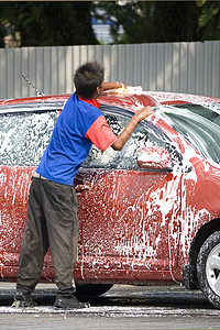 洗车车辆就业汽车软管泡沫摩托车轮胎抛光真空气泡图片