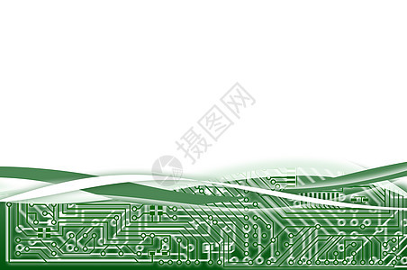 电子光灯绿色抽象背景图控制板工业电气技术芯片电路白色工程盘子小路图片