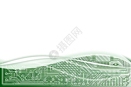 电子光灯绿色抽象背景图电脑工程工业电路硬件卡片技术白色控制板小路图片