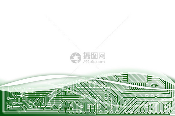 电子光灯绿色抽象背景图电脑工程工业电路硬件卡片技术白色控制板小路图片