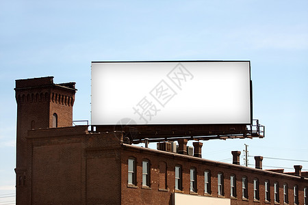 空城市广告牌建筑空白促销城市公告展示指示牌小路商业横幅图片