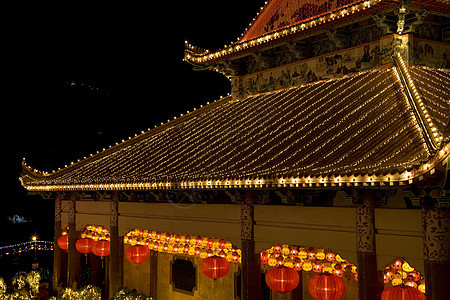 中华新年  光明灯月球文化佛教徒庆典灯笼传统精神信仰建筑学崇拜图片
