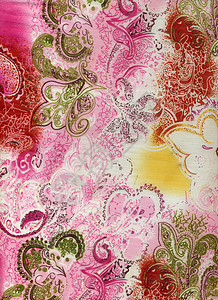 古老的鲜花漩涡花束装饰品卷曲植物墙纸装饰植物学织物叶子图片