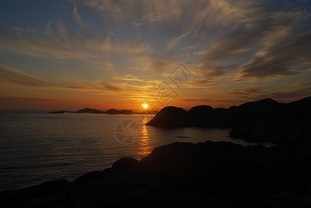 日落旅行天气海岸波浪天空天堂椴树红色太阳水平图片