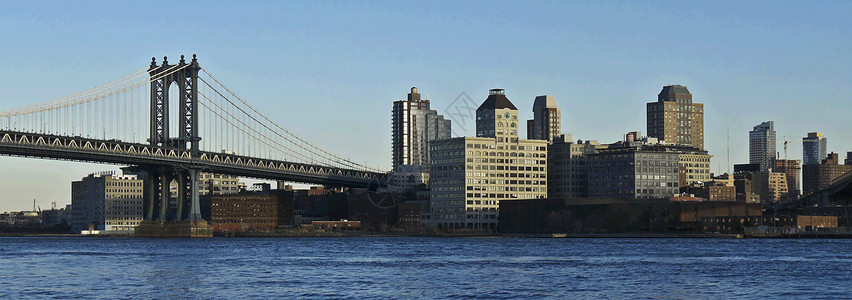 布鲁克林桥地标历史性建筑学场景生活反射全景办公室中心建筑物图片