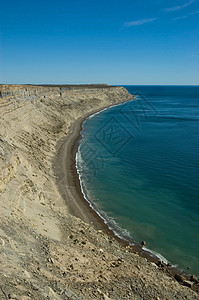 巴塔哥尼亚半岛瓦尔德海岸的高悬崖图片