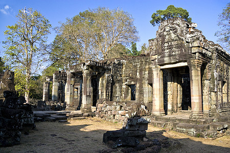 柬埔寨寺庙雕塑建筑物帝国旅行建筑世界崇拜雕像考古学宗教图片