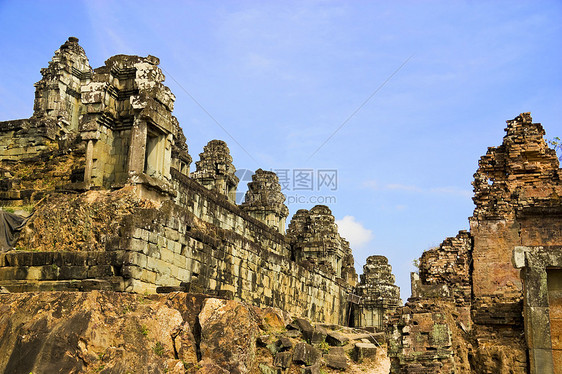 柬埔寨金边拜光寺佛教徒纪念碑宗教世界寺庙雕刻建筑物地标建筑废墟图片