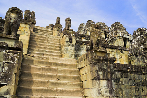 柬埔寨金边拜光寺世界建筑物宽慰佛教徒地标历史雕像遗迹旅游王国图片