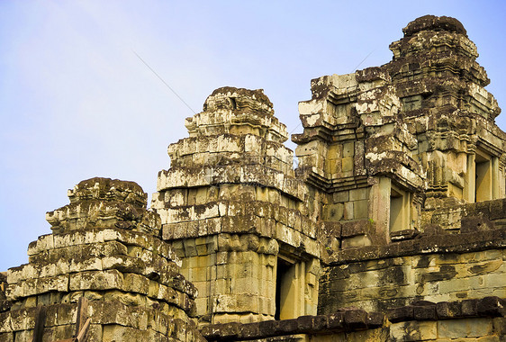 柬埔寨金边拜光寺宗教雕刻旅游纪念碑废墟建筑学崇拜高棉语雕像历史图片
