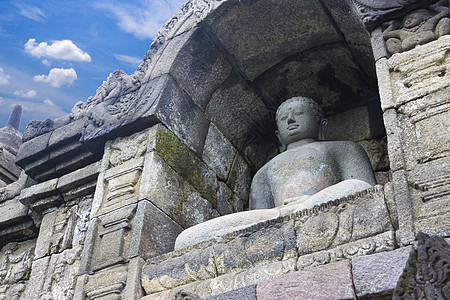 印度尼西亚博罗布杜尔寺庙遗产旅游遗迹考古学建筑纪念碑砂岩王国佛教徒宗教图片