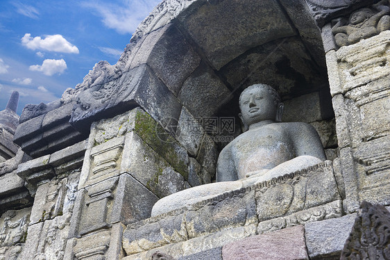 印度尼西亚博罗布杜尔寺庙遗产旅游遗迹考古学建筑纪念碑砂岩王国佛教徒宗教图片