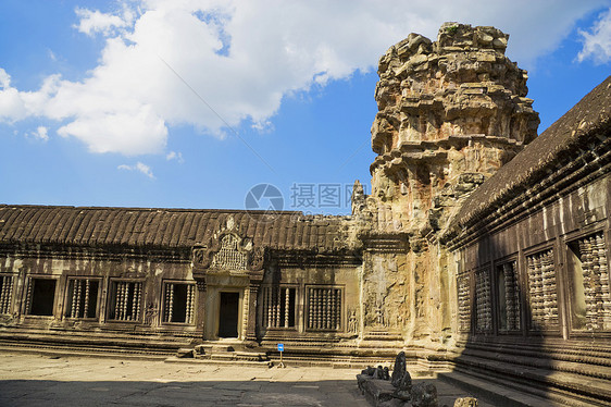 柬埔寨吴哥瓦建筑建筑物旅行废墟雕刻高棉语宽慰雕塑佛教徒世界图片