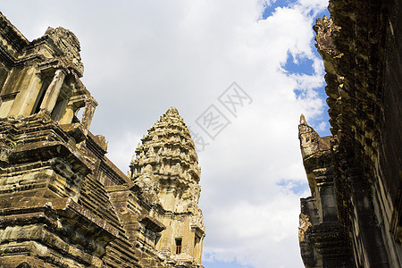 柬埔寨吴哥瓦世界雕像寺庙砂岩雕刻宽慰王国遗迹废墟历史图片