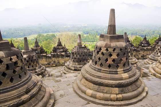 印度尼西亚博罗布杜尔寺庙建筑学砂岩宗教文化历史旅行佛教徒考古学雕像建筑物图片