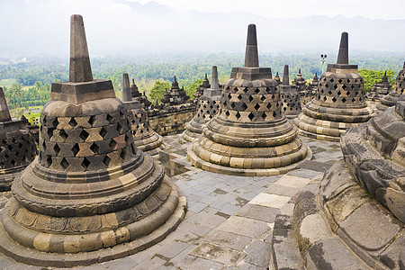 印度尼西亚博罗布杜尔寺庙建筑世界废墟佛教徒宗教文化旅游历史纪念碑遗产背景图片