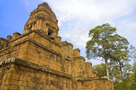 柬埔寨寺庙遗产王国建筑学世界废墟红土建筑建筑物收获历史图片