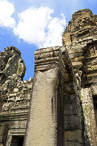 柬埔寨吴哥托姆寺庙雕刻世界地标旅行建筑帝国宗教建筑学雕塑图片