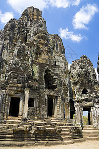 柬埔寨吴哥托姆建筑学地标雕刻高棉语崇拜雕像纪念碑废墟遗产旅游图片