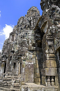 柬埔寨吴哥托姆寺庙佛教徒世界帝国雕像王国雕塑历史文化地标图片