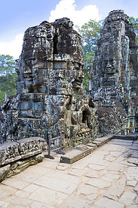 柬埔寨吴哥托姆文化高棉语世界旅游遗迹建筑学废墟雕像佛教徒纪念碑图片
