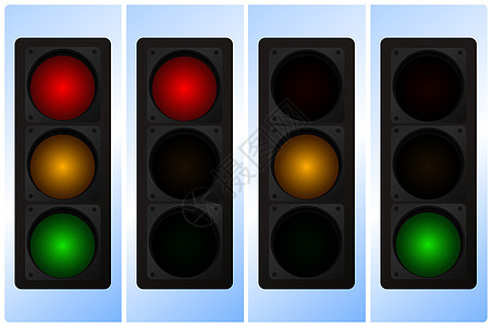 塞马福罗安全迂回驾驶交通绿色黄色信号优先权金属背景图片