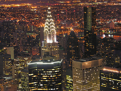 纽约市夜景之夜交通反射商业力量街道天际城市旅游日落景观图片