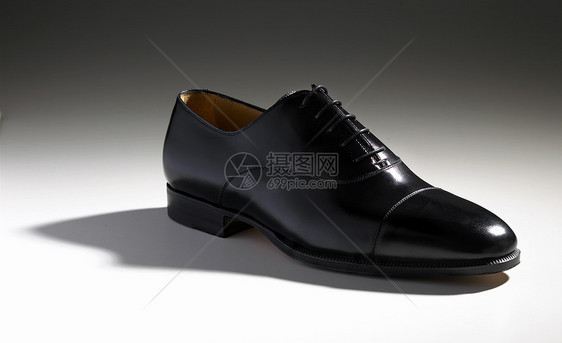 黑色黑皮鞋着装接缝跟鞋配饰牛皮正装个人制造业足套男鞋图片