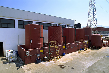 化化学工业高压炼油厂红色制造业环境保护发电标志工厂物质储罐图片