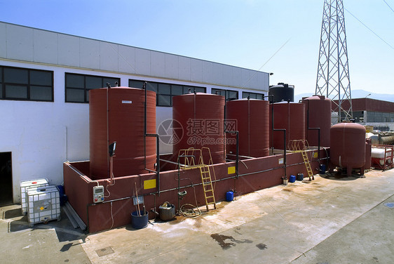 化化学工业高压炼油厂红色制造业环境保护发电标志工厂物质储罐图片