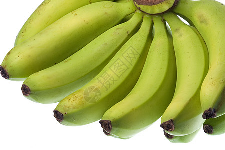孤立的绿色香蕉热带营养植物食物市场宏观饮食小吃团体水果图片