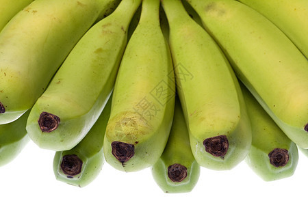 孤立的绿色香蕉市场团体宏观热带零食植物水果食物甜点营养图片