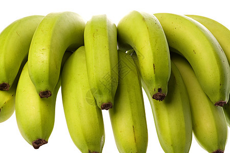 孤立的绿色香蕉热带团体宏观水果甜点营养食物零食市场饮食图片