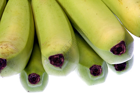 孤立的绿色香蕉水果小吃食物宏观团体饮食热带营养市场零食图片
