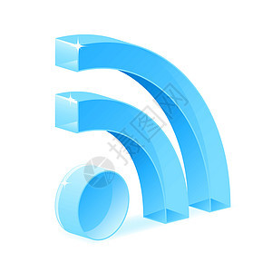 RSS 符号网络蓝色玻璃电脑圆圈通讯技术白色按钮反射图片