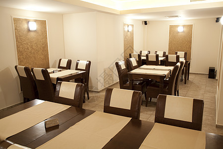 餐厅房间椅子桌子饭厅棕色家具食堂图片