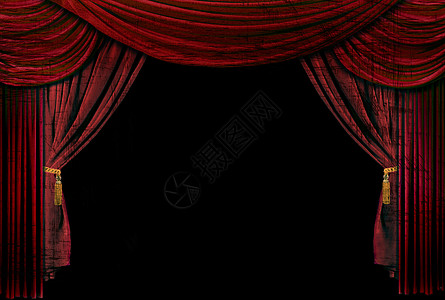 百老汇舞台旧式 优雅的戏剧舞台窗帘背景