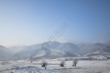 冬季风景天空场地环境植被荒野旅行树木山脉灌木植物图片