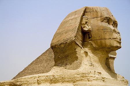埃及 sphinx 和金字塔岩石历史艺术旅行法老传说历史性纪念碑雕塑建筑学图片
