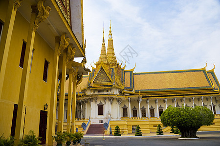 柬埔寨王朝历史遗产国王文化建筑学佛教徒王国建筑建筑物宗教背景图片